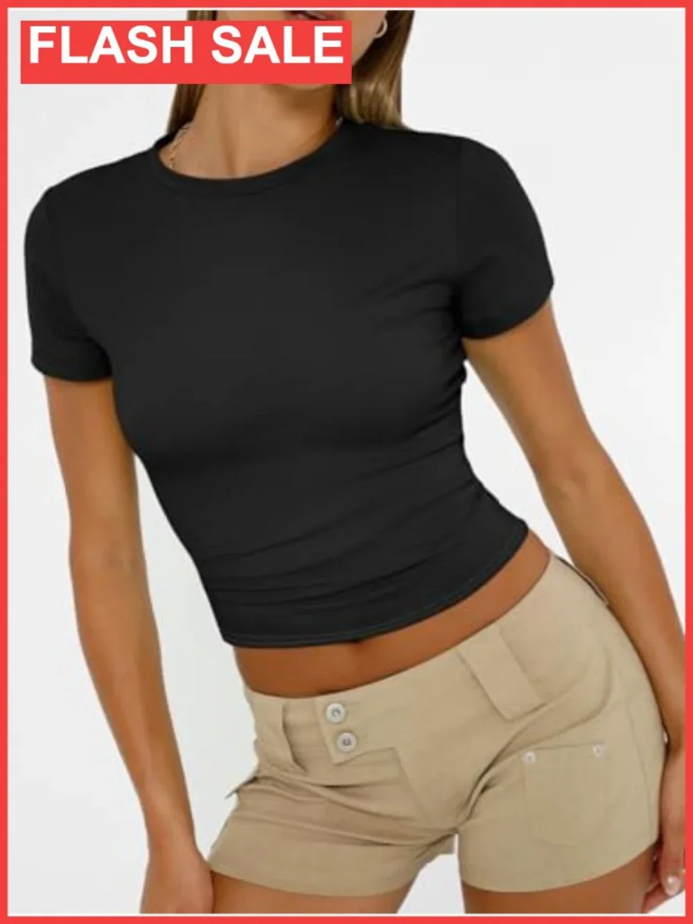 Women's Slim Fit Crewneck Short Sleeve T-Shirt Buttery Soft Stretchy Casual Top
